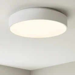 Plafoniere Moderne-Ideal Lux ziggy pl d045 plafoniera led 30w 3000k anello bianco moderna