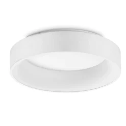 Plafoniere Moderne-Ideal Lux ziggy pl d045 plafoniera led 30w 3000k anello bianco moderna
