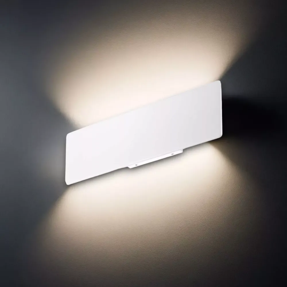 Applique Da Parete-Ideal Lux zig zag ap1 d29 bianco led 4000k 12,5w applique moderna