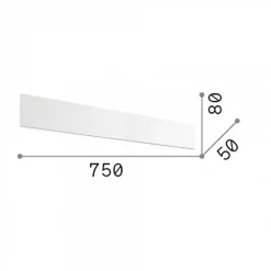 Applique Da Parete-Ideal Lux zig zag ap d75 2700k applique moderna bianca
