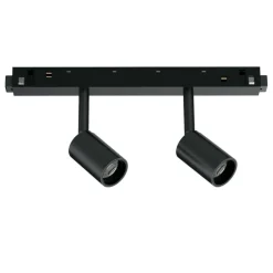 Illuminazione A Binario-Ideal Lux Idea lux ego track faretti led 5w 3000k nero lineare binario monofase 48v on-off osram