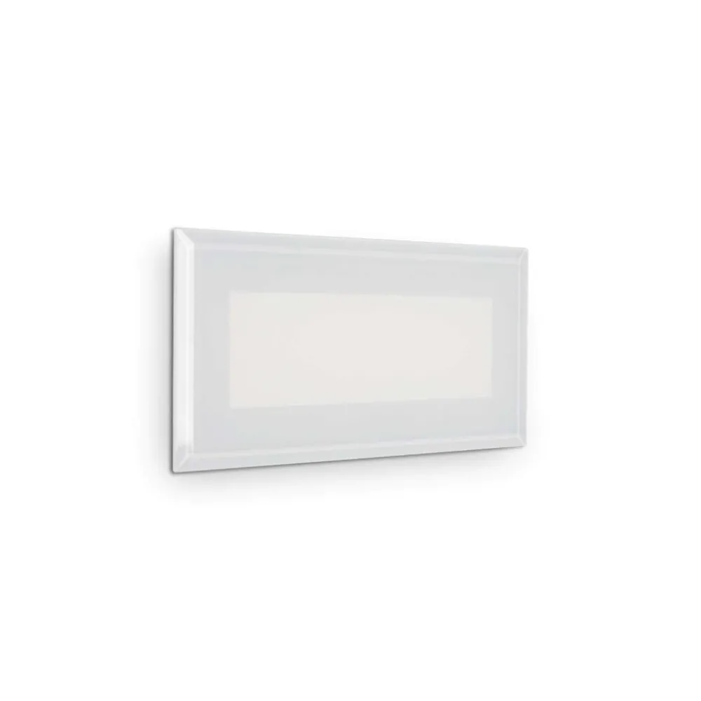 Segnapasso Led-Ideal Lux Indio fi 8w segnapasso led 8w 3000k per esterno ip65 bianco da incasso