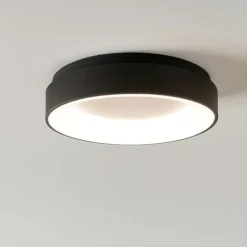 Plafoniere Moderne-Vivida International Inner-r plafoniera 48 rotonda nera led 40w 3000k 4000k dimmerabile vivida
