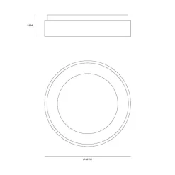 Plafoniere Moderne-Vivida International Inner-r plafoniera 48 rotonda nera led 40w 3000k 4000k dimmerabile vivida