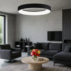 Lampadari Moderni-Vivida International Inner-r vivida 80 lampadario nero led 80w 3000k 4000k dimmerabile