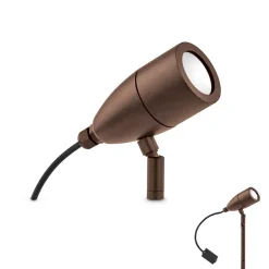 Faretti Da Esterno-Ideal Lux Inside pr1 coffee faretto da giardino con picchetto marrone