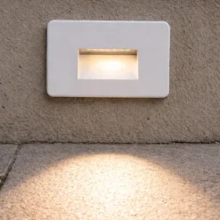 Segnapasso Led-Top Light Intro segnapasso bianco per esterno da incasso a parete led 2w cct ip65