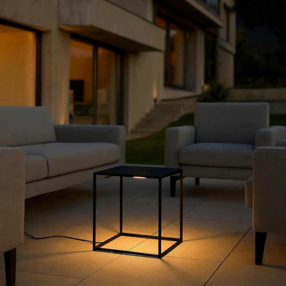 Lampade Da Esterno Giardino-Ideal Lux Ipotesi pt h50 lampada per esterno 50cm nero ip44
