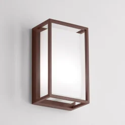Applique Da Esterno-IsyLuce applique corten per esterno rettangolare ip65