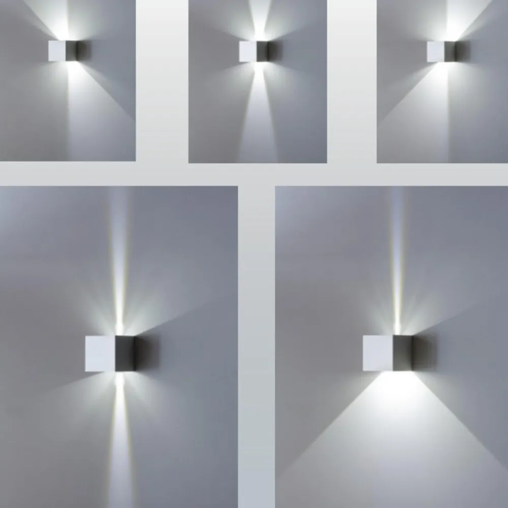 Applique Da Esterno-IsyLuce applique cubo da esterno led 16w 3000k bianco