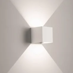 Applique Da Esterno-IsyLuce applique cubo da esterno led 16w 3000k bianco