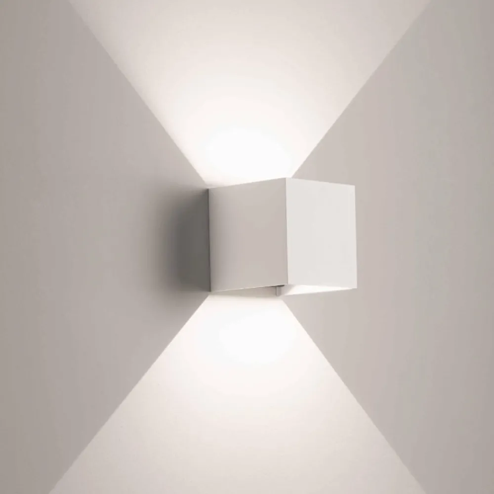 Applique Da Esterno-IsyLuce applique cubo da esterno led 16w 3000k bianco