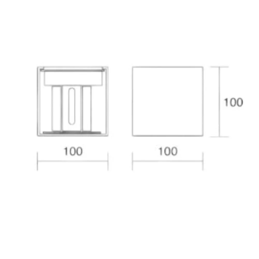 Applique Da Esterno-IsyLuce applique cubo da esterno led 16w 3000k bianco