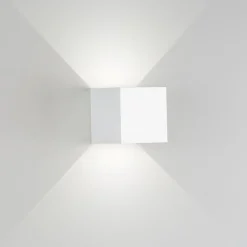 Applique Da Esterno-IsyLuce applique cubo led 6w 3000k bianco da esterno