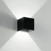 Applique Da Parete-IsyLuce applique cubo nero led 10w 3000k moderna