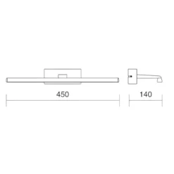Applique Da Bagno-IsyLuce applique da bagno per sopra specchio cromato 8w 3000k