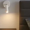 Applique Camera Da Letto-IsyLuce applique da comodino bianco luce orientabile