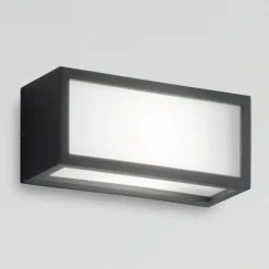 Applique Da Esterno-IsyLuce applique da esterno led 18w 3000k ntracite deco