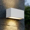 Applique Da Esterno-IsyLuce applique da esterno moderna bianco rettangolare