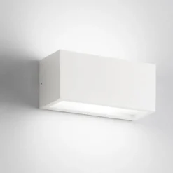 Applique Da Esterno-IsyLuce applique da esterno moderna bianco rettangolare