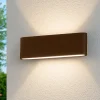 Applique Da Esterno-IsyLuce applique da esterno moderna marrone corten 30w 4000k