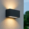 Applique Da Esterno-IsyLuce applique da esterno nero rettangolare moderna