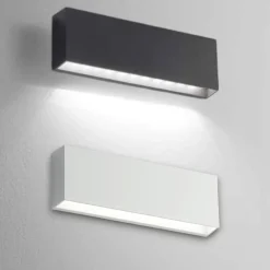 Applique Da Esterno-IsyLuce applique da esterno 6w 4000k cover antracite bianco