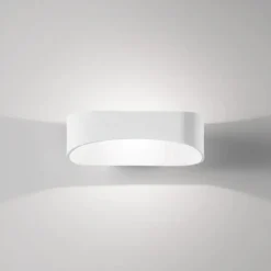 Applique Da Parete-IsyLuce applique da parete bianco led 20w 3000k moderna