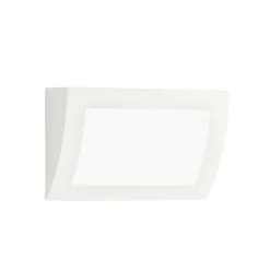 Applique Da Parete-IsyLuce applique di gesso led 18w 3000k bianca moderna