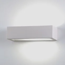 Applique Da Parete-IsyLuce applique gesso bianco rettangolare moderna