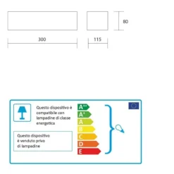 Applique Da Parete-IsyLuce applique gesso bianco rettangolare moderna