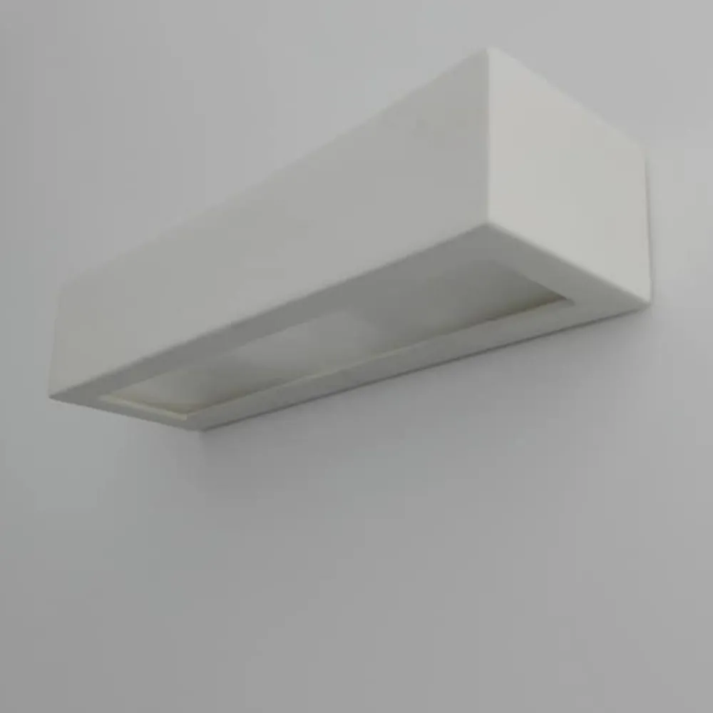 Applique Da Parete-IsyLuce applique in gesso bianco moderno rettangolare