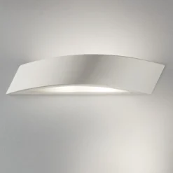 Applique Da Parete-IsyLuce applique in gesso bianca moderna curva