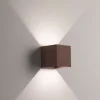 Applique Da Esterno-IsyLuce applique lampada da esterno cubo 16w 4000k corten