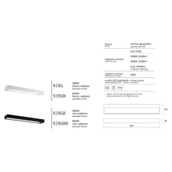Applique Da Parete-IsyLuce applique led 24w bianco 3000k design moderno
