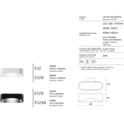 Applique Da Parete-IsyLuce applique led 20w 4000k bianco moderna per interni