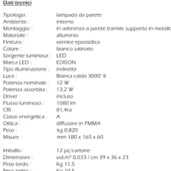 Applique Da Parete-IsyLuce applique led 12w 3000k bianco moderna