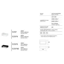 Applique Da Parete-IsyLuce applique led 6w 3000k 4000k bianca moderna