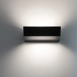 Applique Da Parete-IsyLuce applique led 18w 3000k 4000k moderno nero design