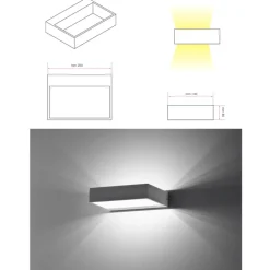 Applique Da Parete-IsyLuce applique led 6w 4000k moderno bianco per interni