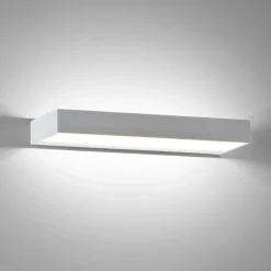 Applique Da Parete-IsyLuce applique led 12w 3000k moderna bianco squadrata
