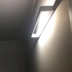 Applique Da Parete-IsyLuce applique led 12w 3000k moderna bianco squadrata