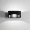 Applique Da Parete-IsyLuce applique moderna nera led 10w 4000k design tondo