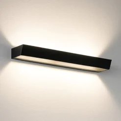 Applique Da Parete-IsyLuce applique nera 50w 3000k-4000k design moderno