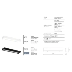 Applique Da Parete-IsyLuce applique nera 50w 3000k-4000k design moderno