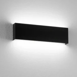Applique Da Parete-IsyLuce applique nero led 18w 3000k moderna rettangolare