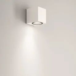 Applique Da Esterno-IsyLuce applique per esterni moderni cubo bianco