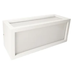 Applique Da Esterno-IsyLuce applique per esterno led 18w 4000k deco bianco moderna