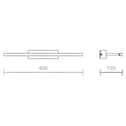 Applique Da Bagno-IsyLuce applique per specchio da bagno cromo 8w 3000k 4000k