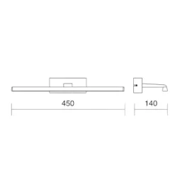 Applique Da Bagno-IsyLuce applique per specchio da bagno 8w 4000k cromo